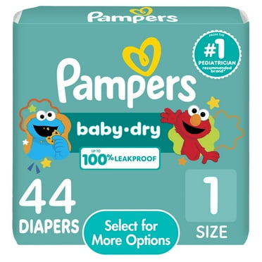 Pampers Baby Dry Diapers Size 1, 44 Count (Select for More Options)