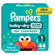 Pampers Baby Dry Diapers Size 1, 44 Count Select for More Options