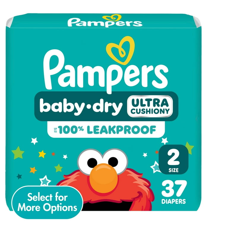 Pampers Baby Dry Diapers, Size (10-22 lbs), 37 Count, Up to 100