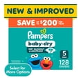 thumbnail image 1 of Pampers Baby Dry Diapers Size 5, 128 Count (Select for More Options), 1 of 16