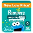 thumbnail image 1 of Pampers Baby Dry Baby Diapers Size 6, 108 Count (Select for More Options), 1 of 16