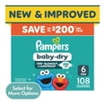 thumbnail image 1 of Pampers Baby Dry Baby Diapers Size 6, 108 Count (Select for More Options), 1 of 16