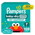 thumbnail interactive-video image 1 of Pampers Baby Dry Baby Diapers Size 7, 108 Count (Select for More Options), 1 of 13