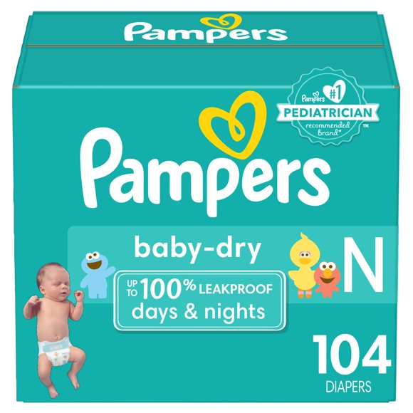 Pampers Baby Dry Diapers Size 6 - 108 Count Box, Leakproof Protection For Overnight