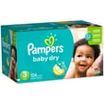 thumbnail image 1 of Pampers Baby Dry Diapers (Pack of 12), 1 of 1