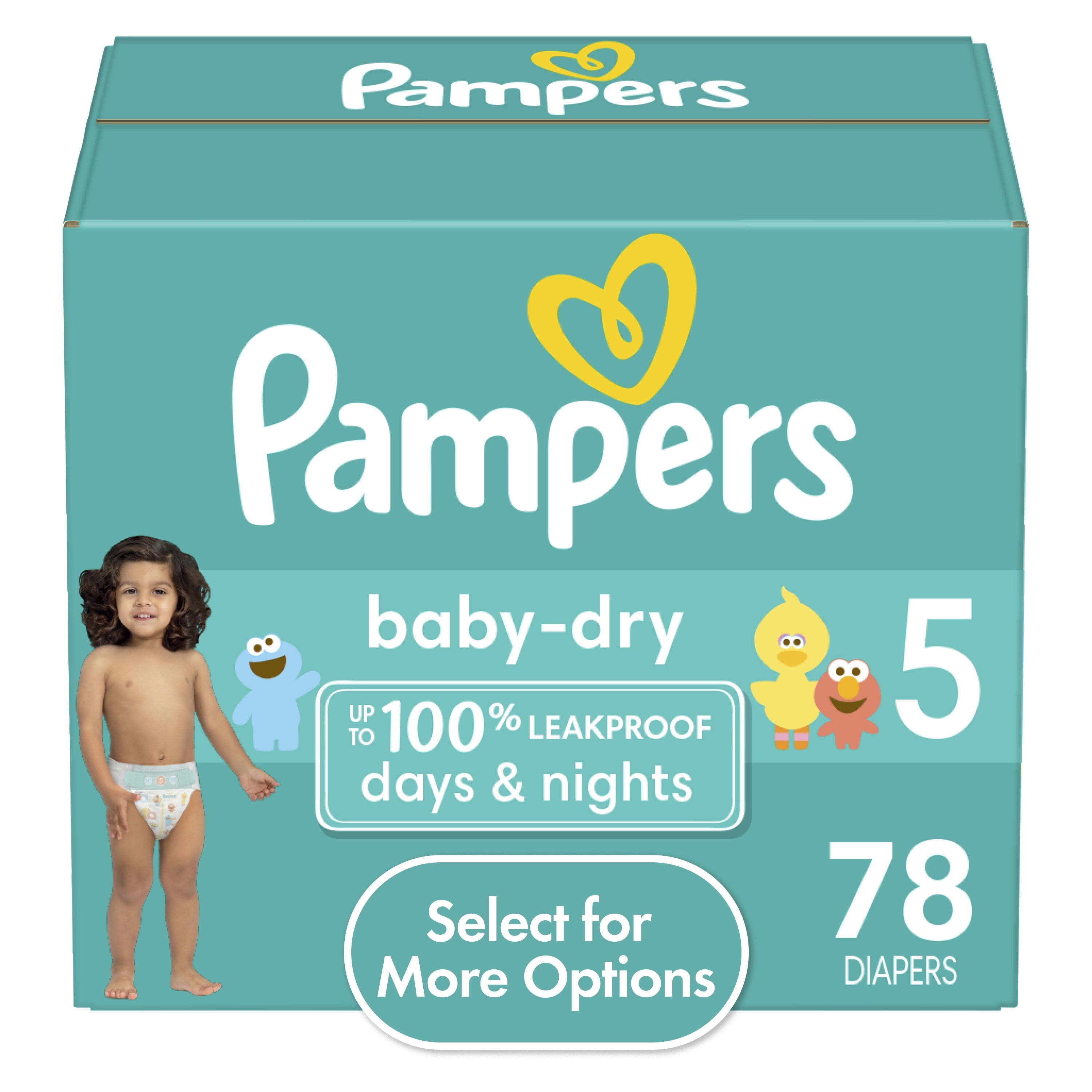 Pampers Baby-Dry Disposable Diapers Size 5, 160 Count, ECONOMY PACK PLUS