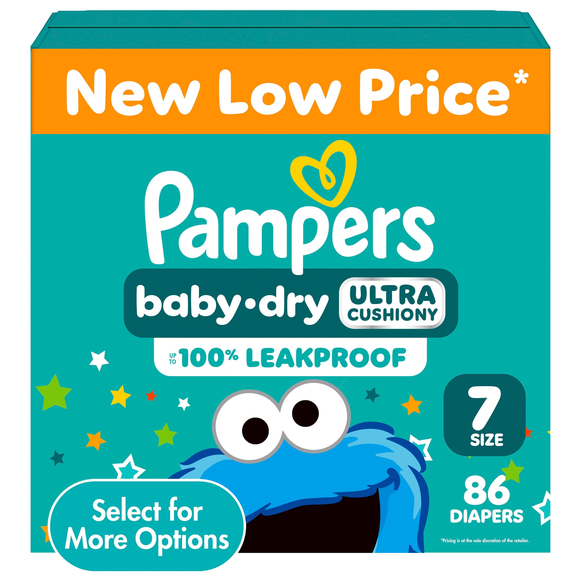 Pampers Baby Dry Baby Diapers,Size 7, 86 Count (Select for More