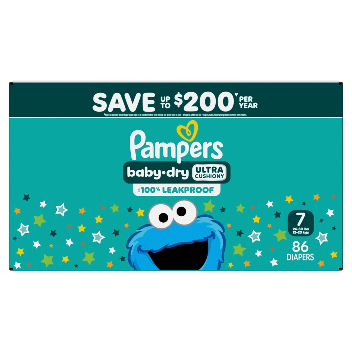 Pampers Baby Dry Baby Diapers,Size 7, 86 Count (Select for More