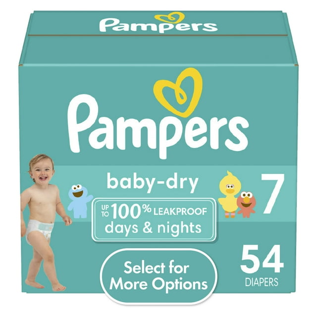 Pampers Baby Dry Diapers Size 7, 54 Count (Select for More Options