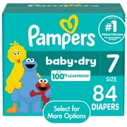 Pampers Baby Dry Diapers Size 7, 84 Count Select for More Options