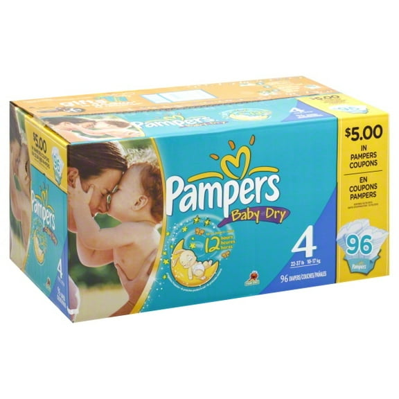Pampers - Baby Dry Diapers, Super Pack (Choose Your Size)
