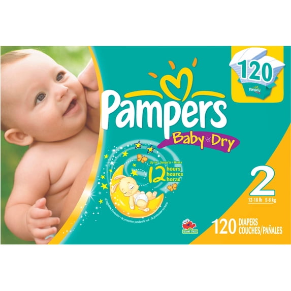Pampers - Baby Dry Diapers, Super Pack (Choose Your Size)