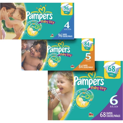 Pampers - Baby Dry Diapers, Super Pack (Choose Your Size)