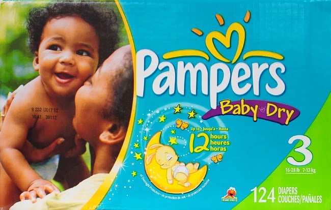 Pampers Baby Dry Diapers, Super Pack, Size 3, 124 Count