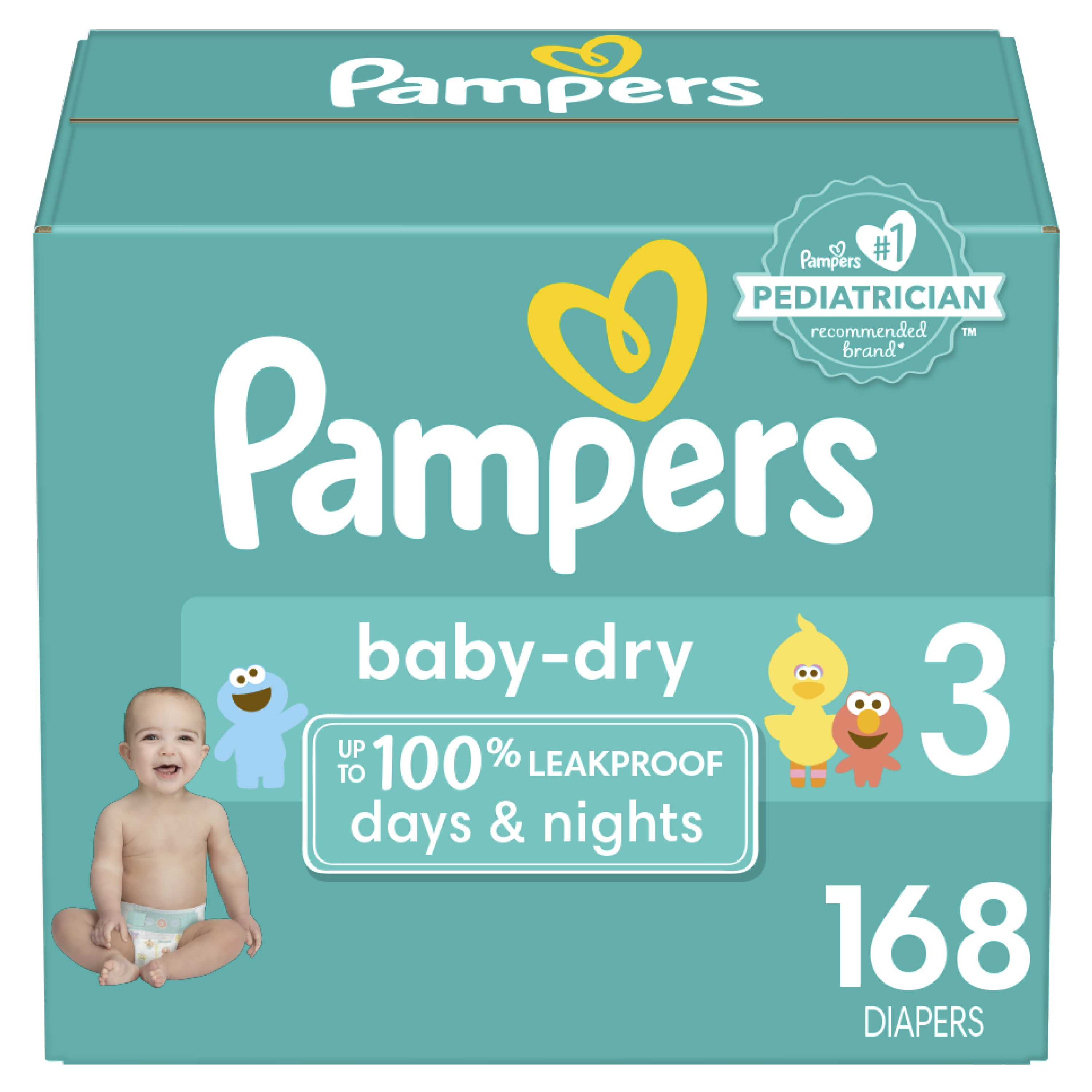 Pampers Baby Dry taille 3 - lot de 2 Pack 30 Couches 6-10 kg couche bébé