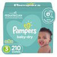 Pampers Baby-Dry Extra Protection Diapers, Size 3, 210 Count - Walmart.com