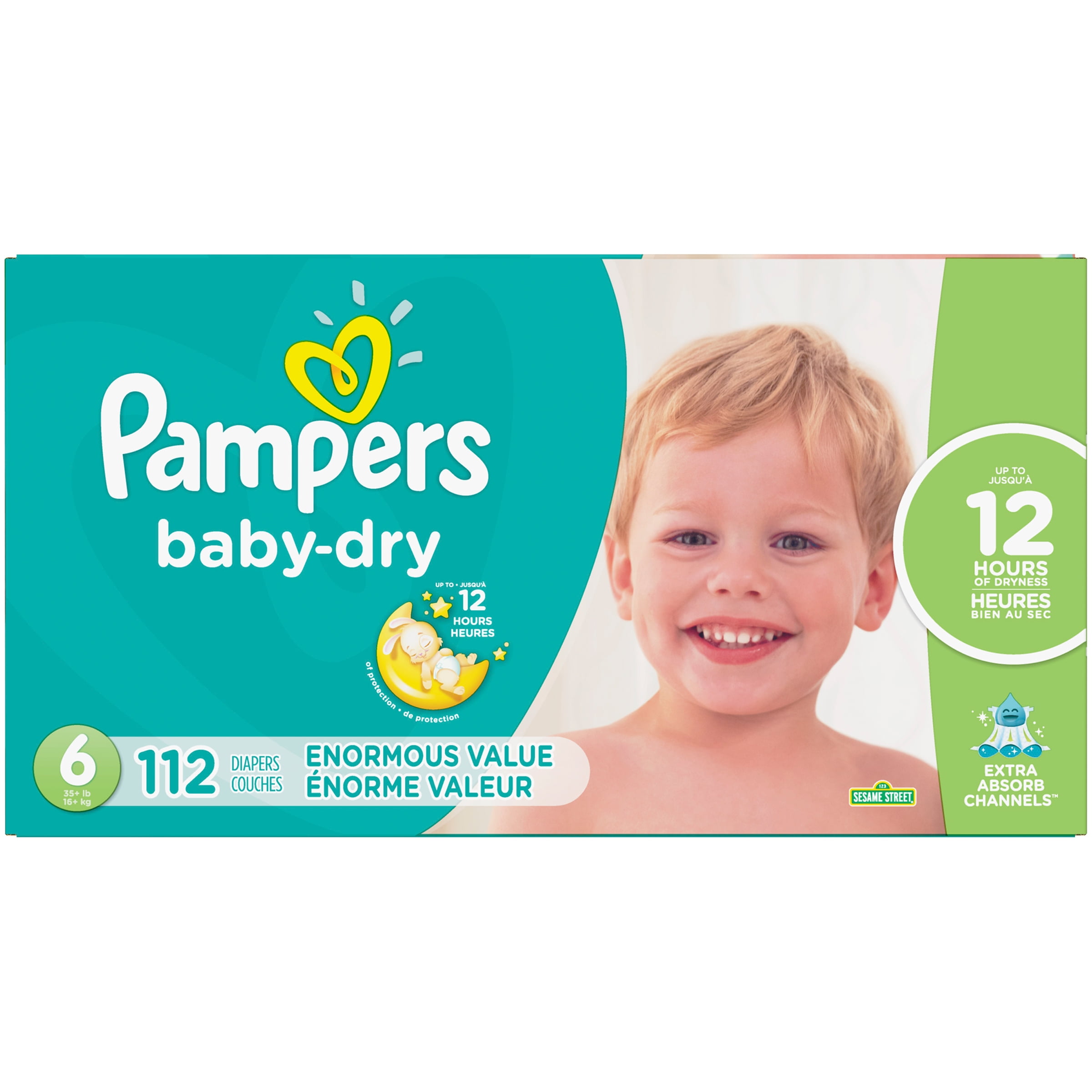 Couches Baby-Dry Taille 6 (13kg+) x 48 unités - PAMPERS - Piceri