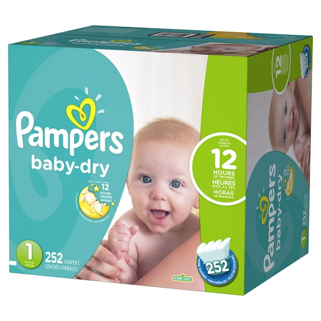 Pampers Baby Dry Size 1 Diapers (252 Count)