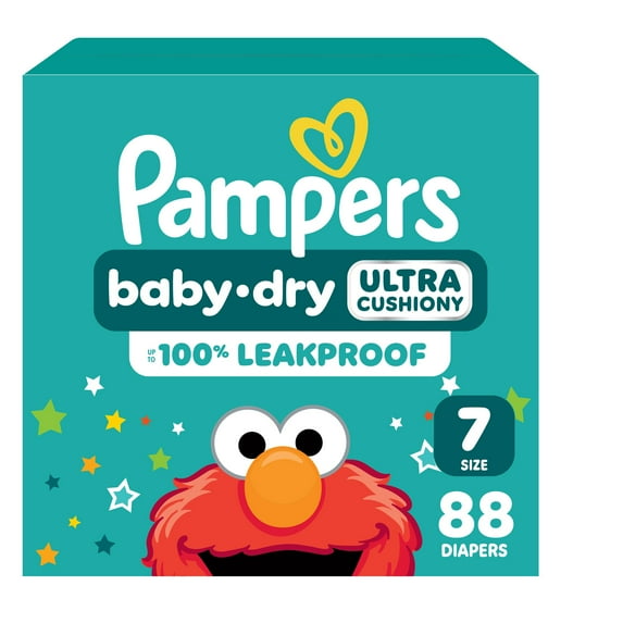Pampers Baby Dry Diapers Size 7, 88 Count (Select for More Options)