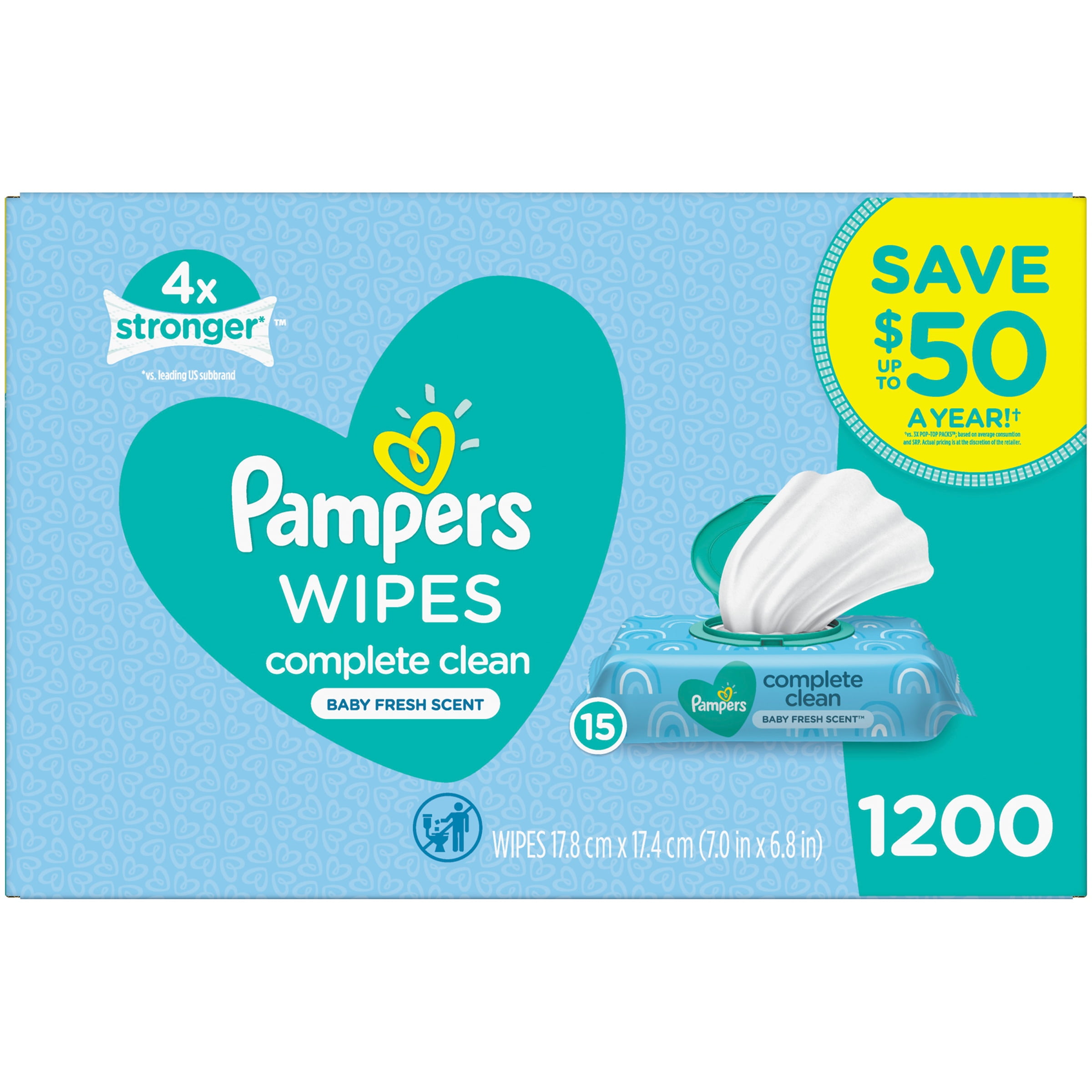 Pampers 2 Pampers Fresh Clean Baby Feuchttücher, Milder Duft, Auch