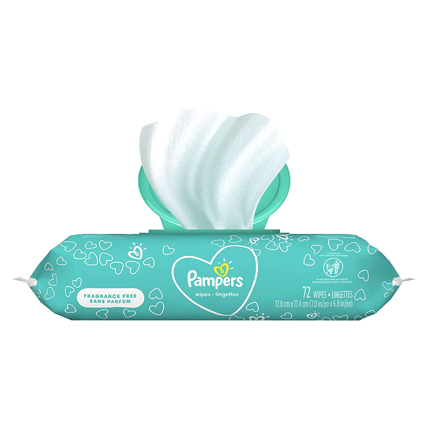 Pampers Baby Wipes Sensitive Fragrance Free Pop-Top Packs, 16 pk.