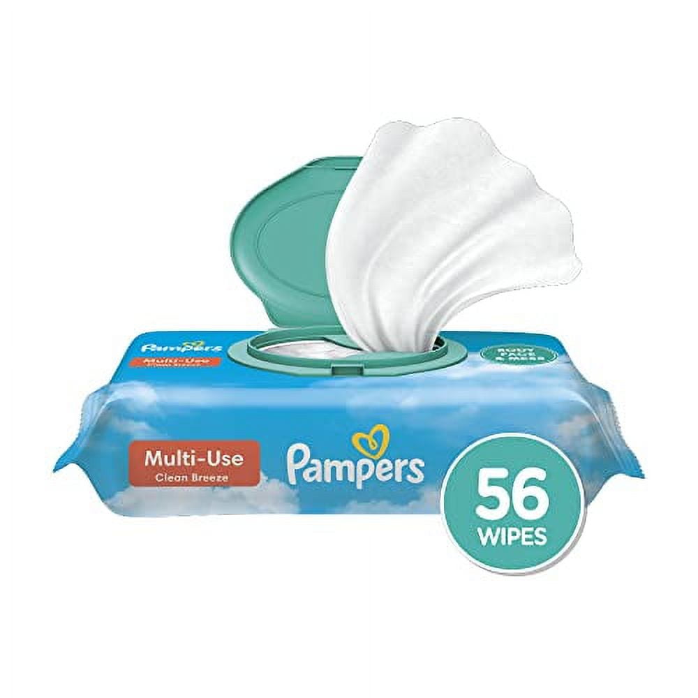 Pampers Baby Wipes MultiUse Clean Breeze 1X PopTop 56 Count