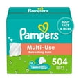 thumbnail image 1 of Pampers Baby Wipes Multi-Use Refreshing Rain 9X Flip Top Packs 504 Count, 1 of 16