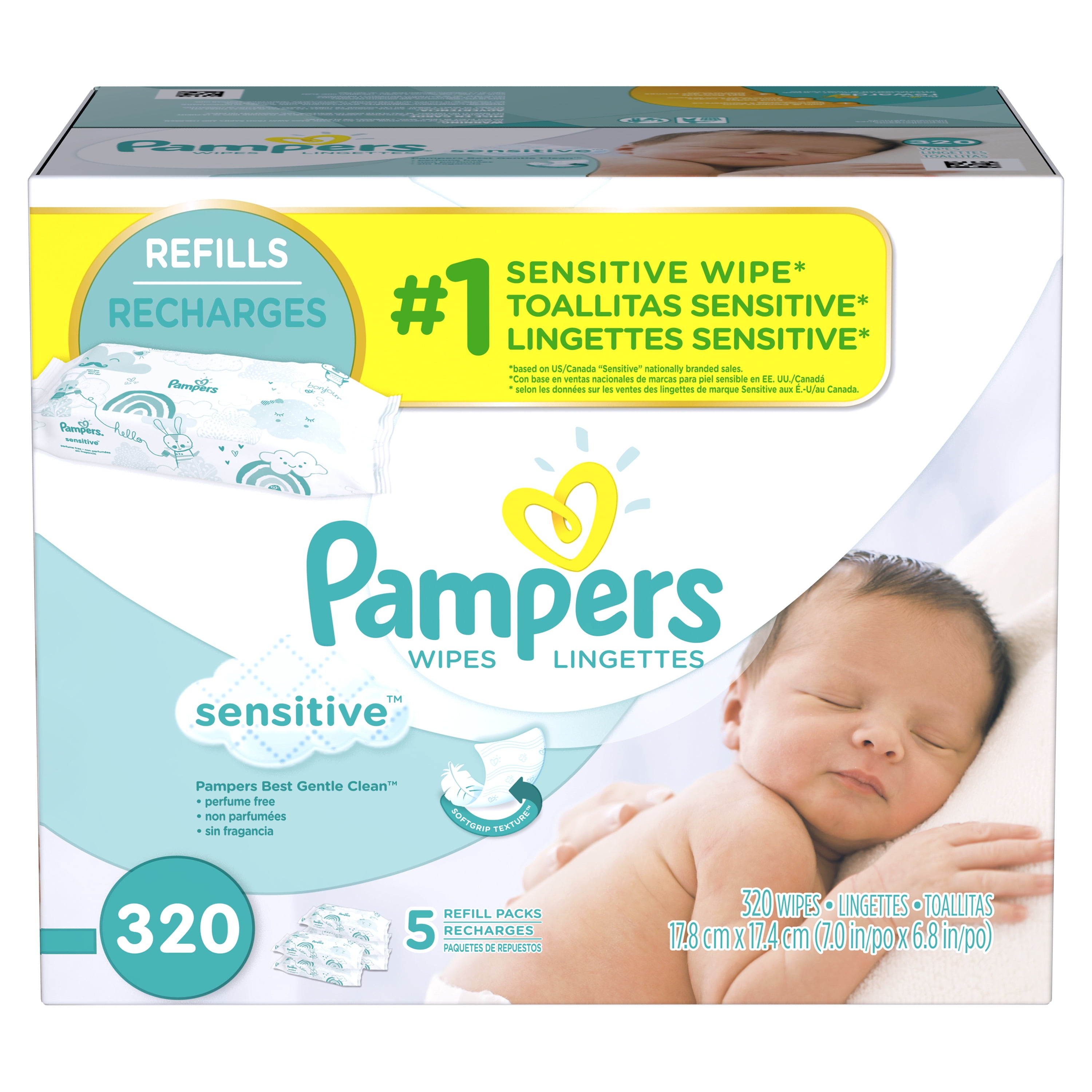 Pampers sensitive store refill wipes