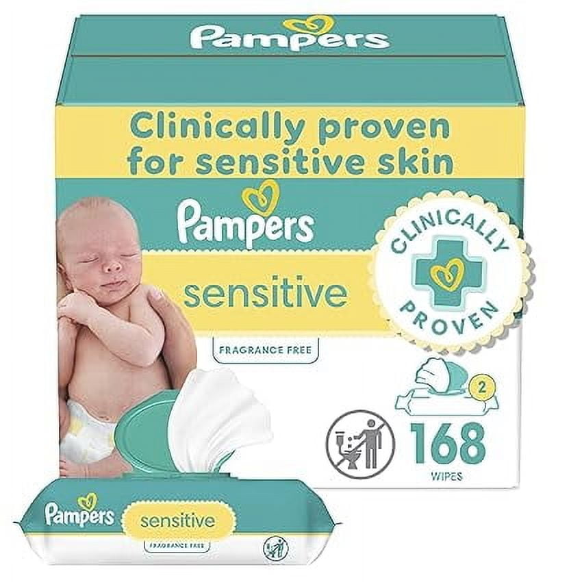 Pampers Baby Wipes Sensitive, Water Based Baby Wipes, Hypoallergenic