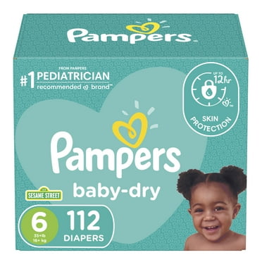 Pampers Baby Dry Diapers Size 6, 112 Count (Select for More Options)