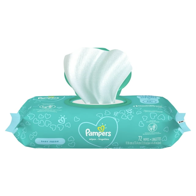 Pampers Complete Clean Baby Fresh Scent Baby Wipes 72 Count Pack