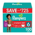 thumbnail image 1 of Pampers Cruisers 360 Diapers Gap-Free Fit Size 6 (35+ Pounds) 100 Count, 1 of 2