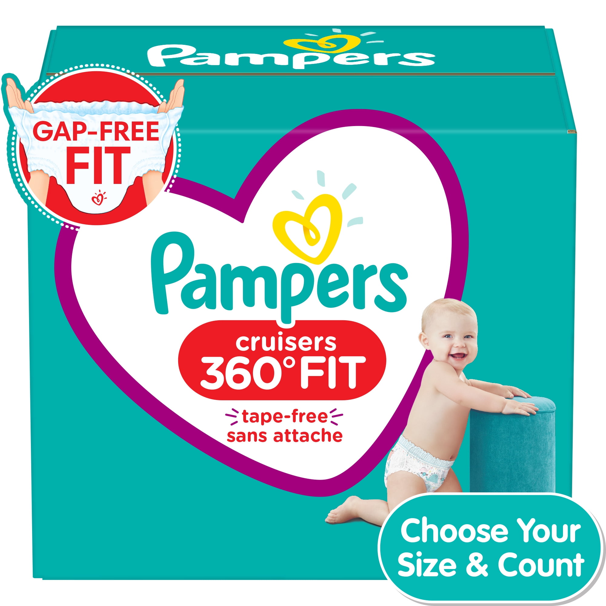 Pampers Cruisers 360 Fit Diapers, Size 3, 136 Count New Zealand