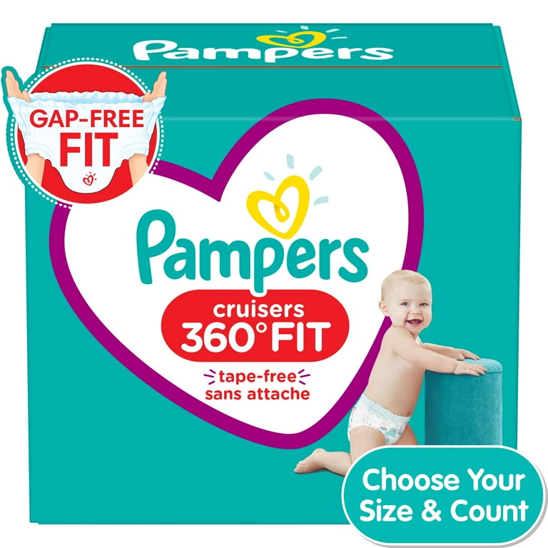 Pampers Cruisers 360 Size Diapers, 136 Count, Leakproof
