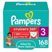 Pampers Cruisers 360 Diapers Size 3, 168 Count (Select for More Options)