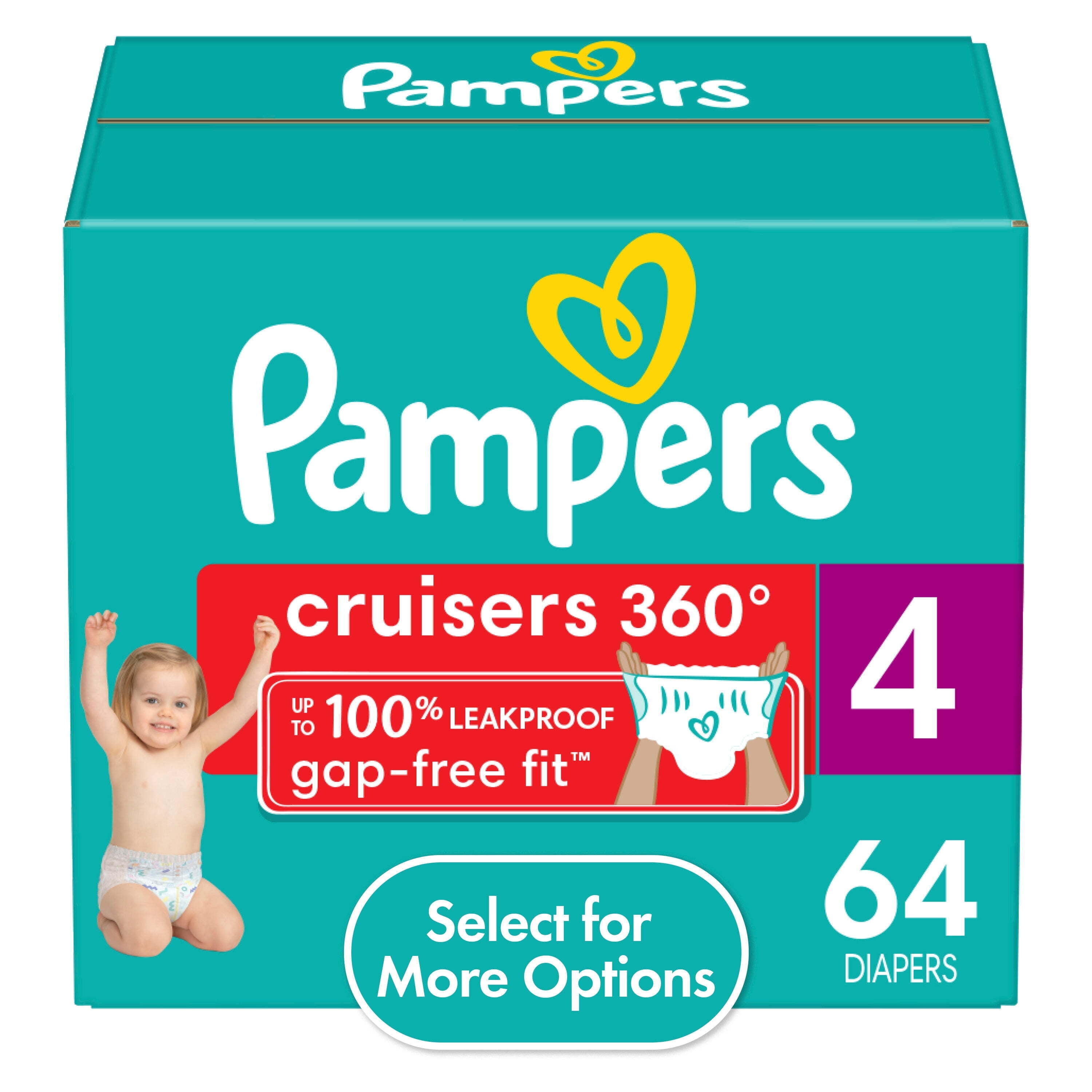 Pampers Pampers Cruisers 360 Baby Diapers Size 4, 64 Count (Select for More Options)