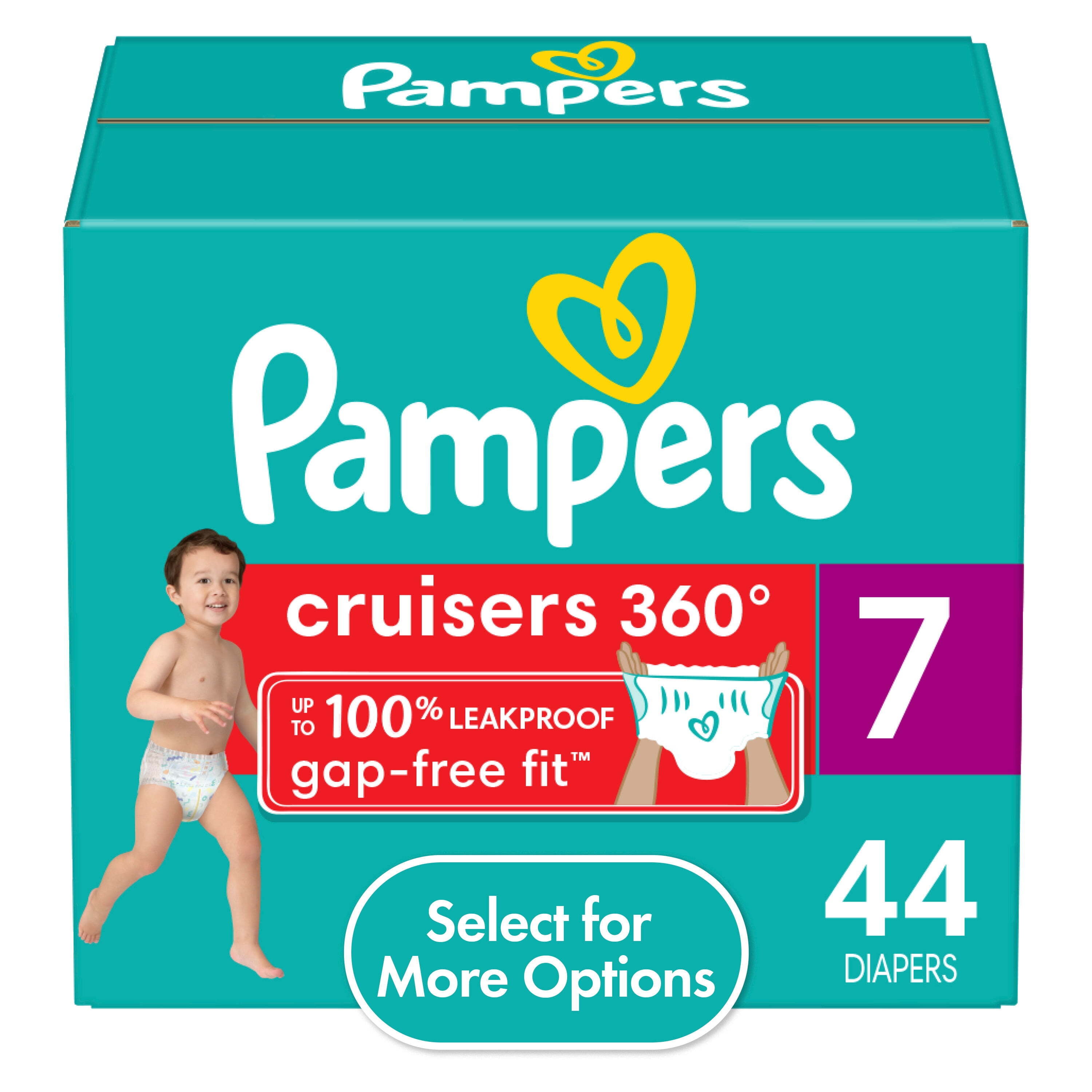 Pampers Cruisers 360 Diapers Size 7, 44 Count (Select for More Options) 