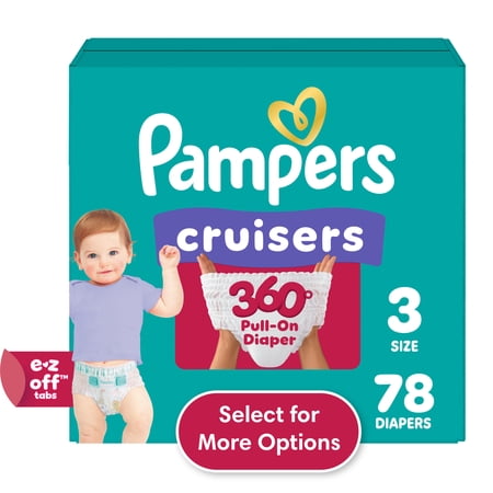Pampers Cruisers 360 Baby Diapers Size 3, 78 Count (Select for More Options)