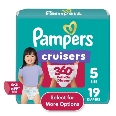 Pampers Cruisers 360 Baby Diapers Size 5, 19 Count (Select for More Options)