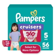 Pampers Cruisers 360 Baby Diapers 360 Size 5, 56 Count (Select for More Options)