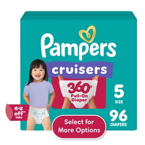 Pampers Cruisers 360 Baby Diapers Size 5, 96 Count (Select for More Options)