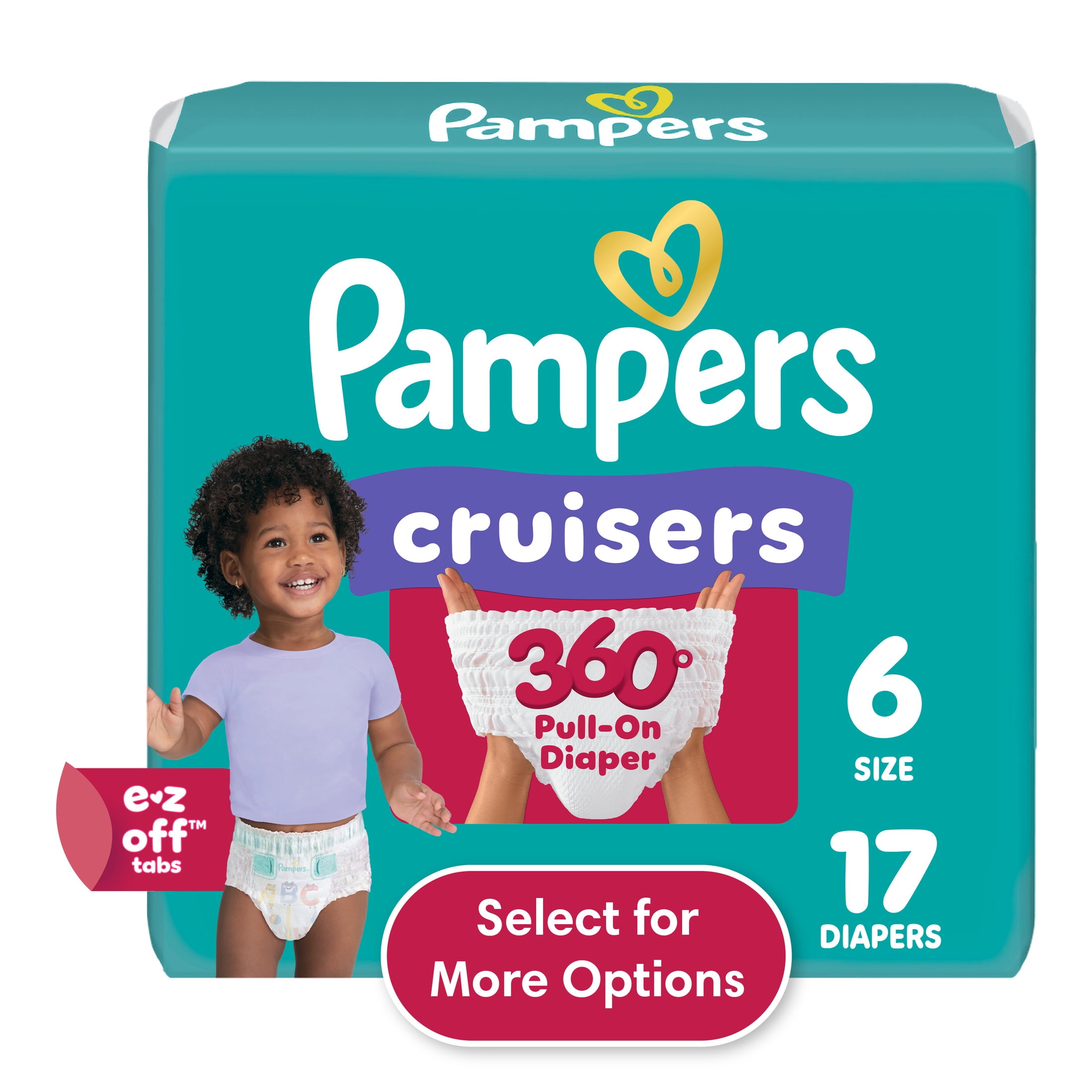 Pampers Cruisers 360 Fit Diapers Size 6 17 Count Hypoallergenic