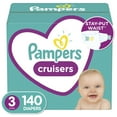 thumbnail image 1 of Pampers Cruisers Active Fit Taped Diapers, Size 3, 140 Ct, 1 of 11