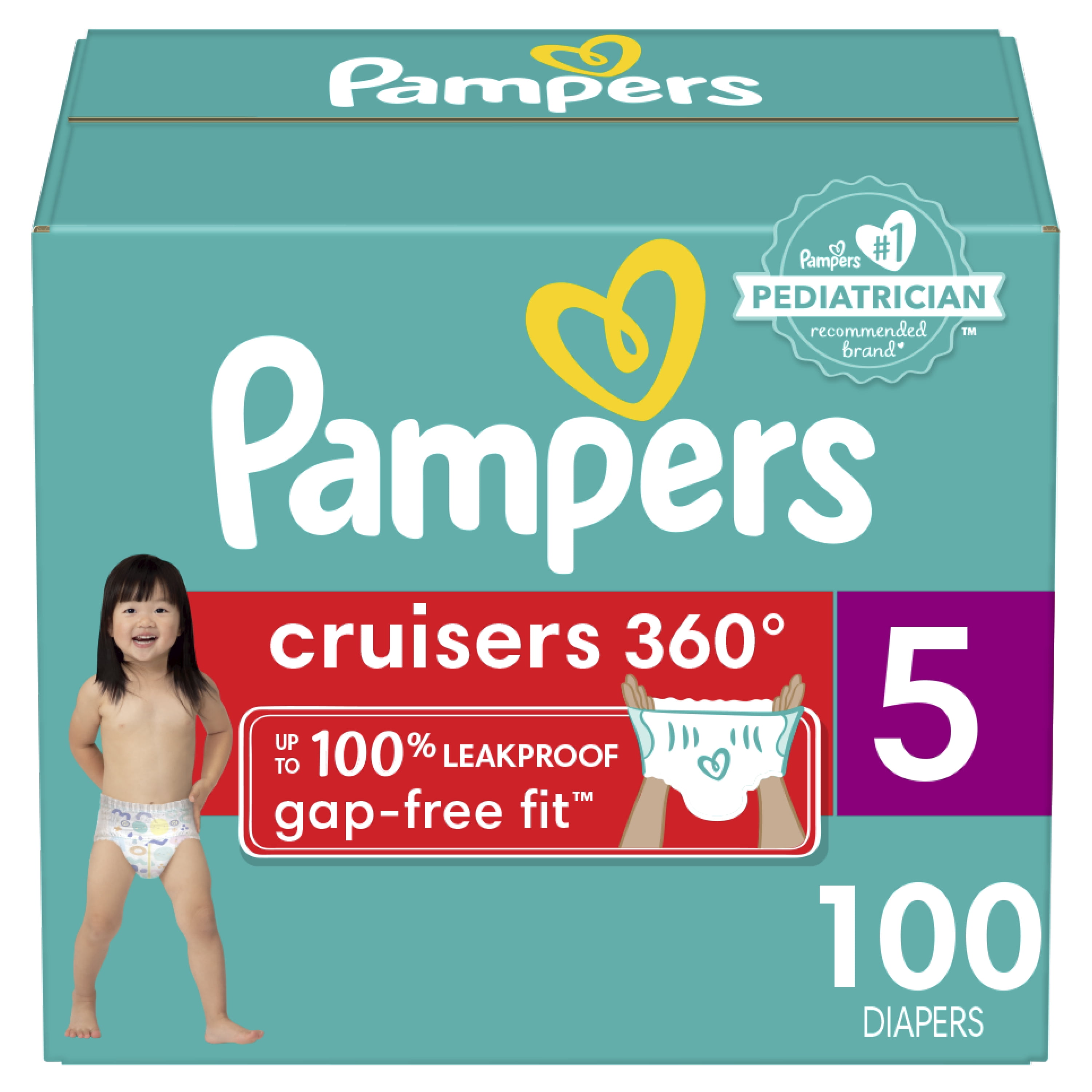 Pampers Cruisers Diapers 360 Size 5, 100 Count (Select for More Options)