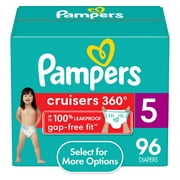 Pampers Cruisers Diapers 360 Size 5, 96 Count (Select for More Options)