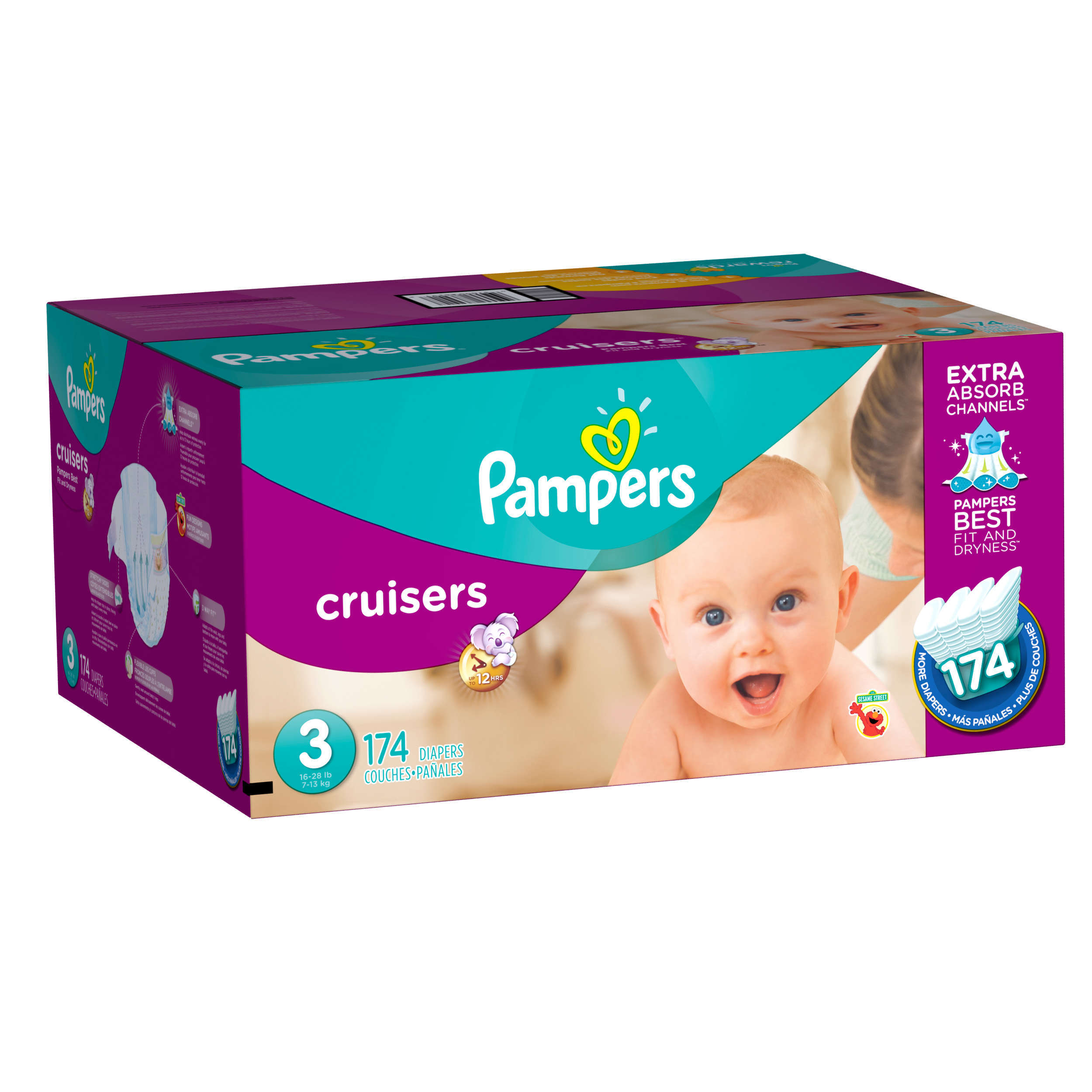 Pampers Cruisers Diapers (Choose Size and Count) - image 1 of 10