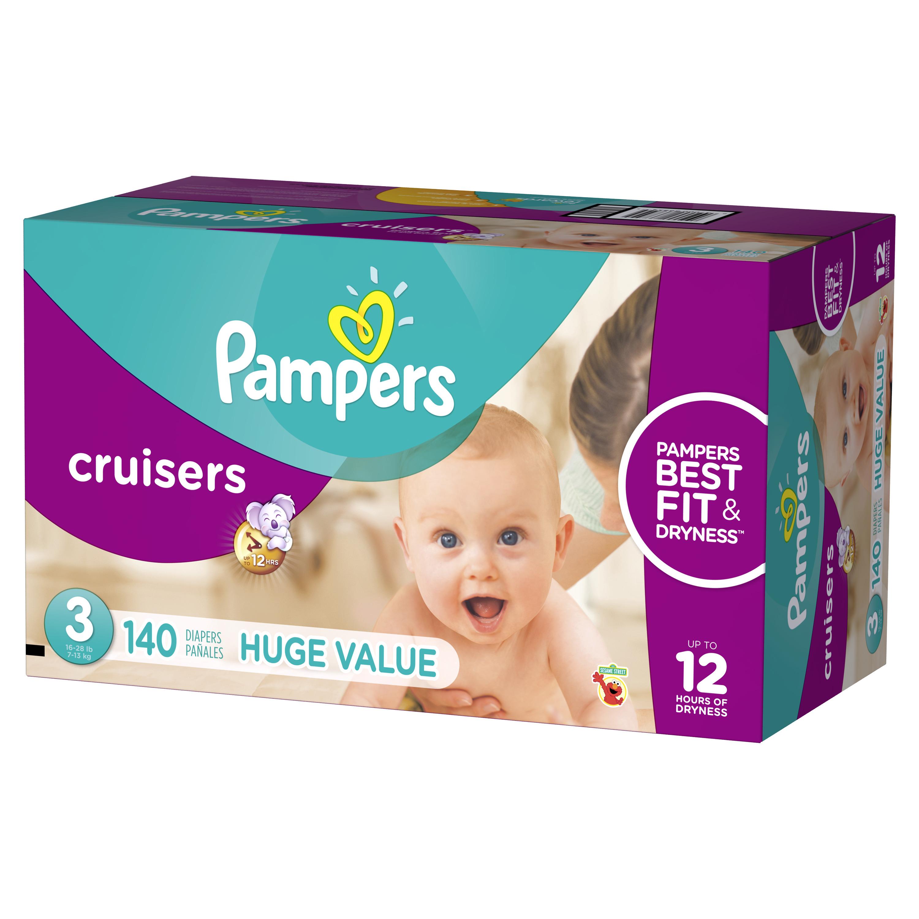 Pampers Cruisers Diapers Size 3 140 count - image 1 of 10