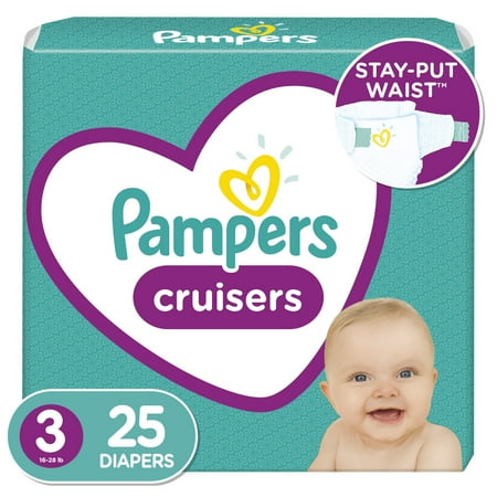 Pampers Cruisers Active Fit Hypoallergenic Diapers - Size 3, 25 Count