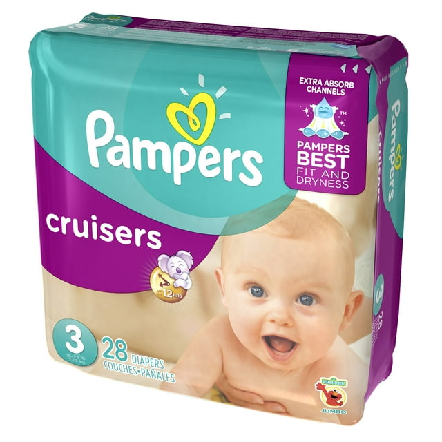 Pampers Cruisers Diapers Size 3 28 count