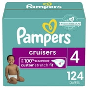 Pampers Cruisers Diapers Size 4, 124 Count (Select for More Options)